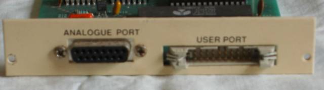 Deleltronics Analog and user port podule back