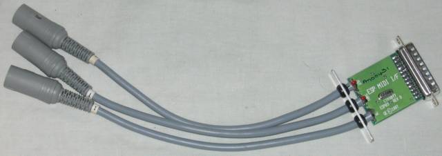 ESP Parallel Port MIDI Interface open top