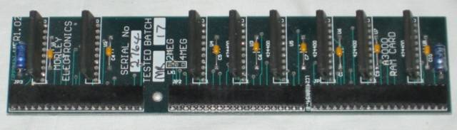 Morley A3000 RAM Card top