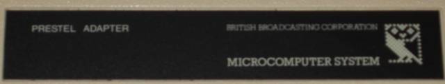 Acorn ANE02 Prestel Adapter label