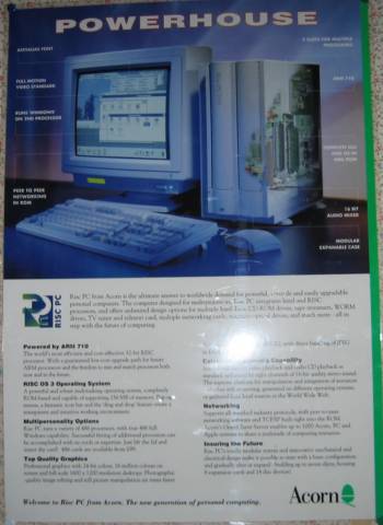 Acorn RiscPC700 poster