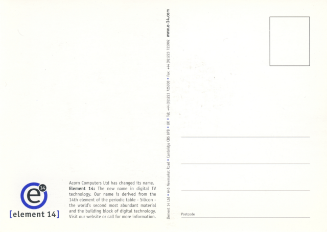 Element 14 Postcard 2 back
