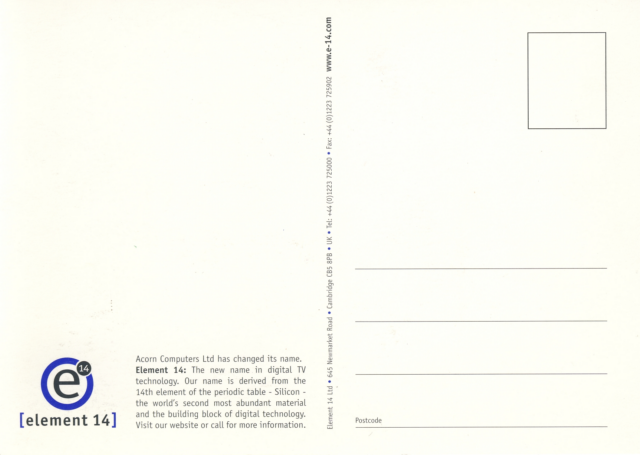 Element 14 Postcard 5 back