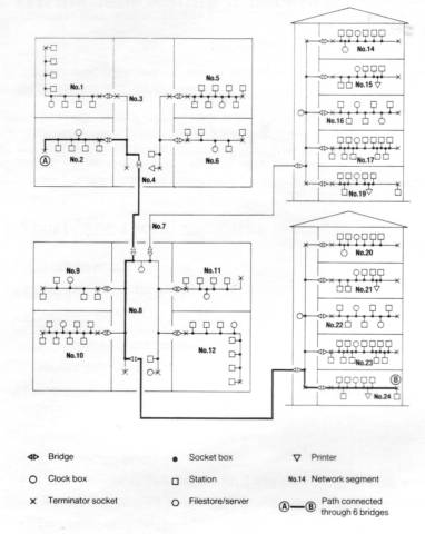 A complex Econet network