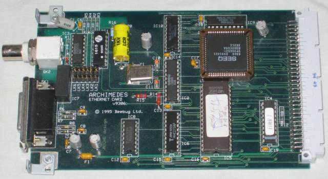 Beebug Archimedes Ethernet card top