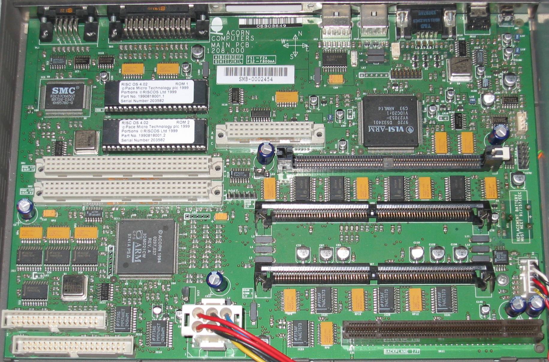 Acorn SRP26 StrongARM Risc PC motherboard HiRes