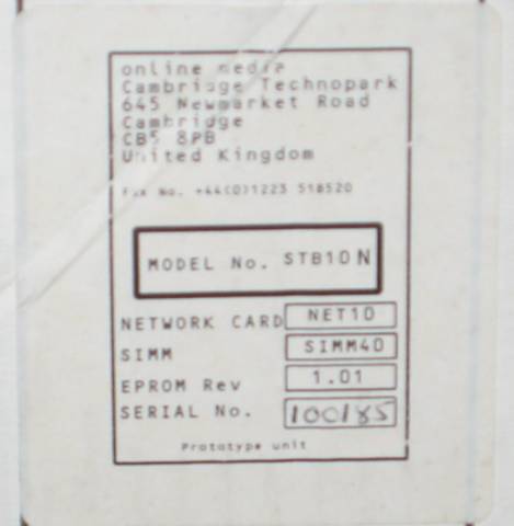 OM STB1 box label
