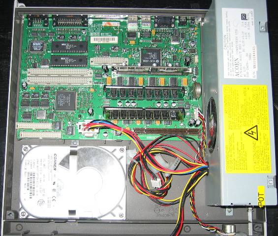Risc PC 700 with first case slive removed